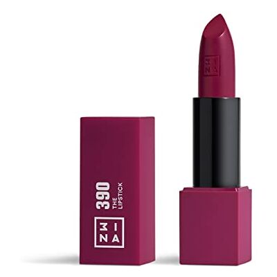 3ina MAKEUP – veganistisch – zonder dierenleed – lippenstift 390 – mat donkerpaars, romige textuur, ultra-gepigmenteerde kleur, magnetische behuizing, vanillegeur 3ina MAKEUP – veganistisch – zonder dierenleed – lippenstift 390 – mat donkerpaars, romige textuur, ultra-gepigmenteerde kleur, magnetische behuizing, vanillegeur