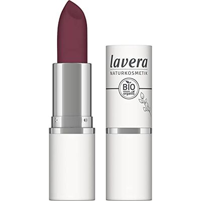 lavera Velvet Matt Lipstick Royal Cassis 06 Lippenstift, natuurlijke cosmetica, siliconenvrij, biologische bloemenboter en biologische zonnebloemolie, 4,5 g lavera Velvet Matt Lipstick Royal Cassis 06 Lippenstift, natuurlijke cosmetica, siliconenvrij, biologische bloemenboter en biologische zonnebloemolie, 4,5 g