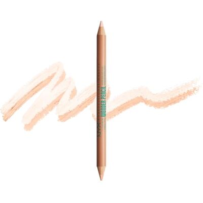 NYX PROFESSIONAL MAKEUP Dubbelzijdige wenkbrauwmarkeerstift voor het markeren, afdekken en vormen van Wonder Pencil Light NYX PROFESSIONAL MAKEUP Dubbelzijdige wenkbrauwmarkeerstift voor het markeren, afdekken en vormen van Wonder Pencil Light