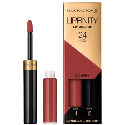 Max Factor Lipfinity Lip Colour 2-step Long Lasting lippenstift 070 Spicy Max Factor Lipfinity Lip Colour 2-step Long Lasting lippenstift 070 Spicy