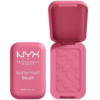 NYX PROFESSIONAL MAKEUP Blush poeder voor een frisse en kleurrijke look, verrijkt met mangoboter, amandelboter en sheaboter, kleurverloop, vlinder, kleur: blush for the butta, 5 g NYX PROFESSIONAL MAKEUP Blush poeder voor een frisse en kleurrijke look, verrijkt met mangoboter, amandelboter en sheaboter, kleurverloop, vlinder, kleur: blush for the butta, 5 g