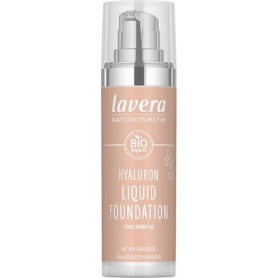 lavera Hyaluron Liquid Foundation Cool Ivory 02 foundation natuurlijke cosmetica veganistisch siliconenvrij natuurlijk hyaluronzuur 30 ml lavera Hyaluron Liquid Foundation Cool Ivory 02 foundation natuurlijke cosmetica veganistisch siliconenvrij natuurlijk hyaluronzuur 30 ml