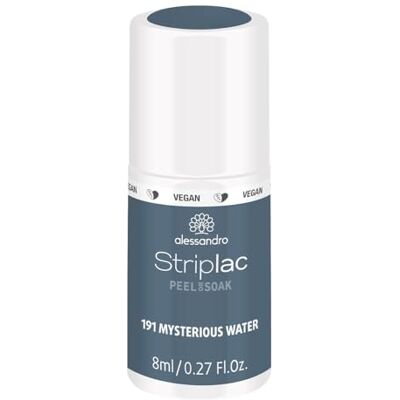 alessandro Striplac Peel or Soak Mysterious Water Vegan LED-nagellak in grijs-blauw voor perfecte nagels in 15 minuten, 8 ml alessandro Striplac Peel or Soak Mysterious Water Vegan LED-nagellak in grijs-blauw voor perfecte nagels in 15 minuten, 8 ml