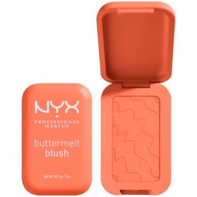 NYX PROFESSIONAL MAKEUP Blush poeder, voor een frisse, kleurrijke look, verrijkt met mangoboter, amandelboter en sheaboter, gradiënt, Buttermelt, Kleur: Sooner The Butta, 5 g NYX PROFESSIONAL MAKEUP Blush poeder, voor een frisse, kleurrijke look, verrijkt met mangoboter, amandelboter en sheaboter, gradiënt, Buttermelt, Kleur: Sooner The Butta, 5 g