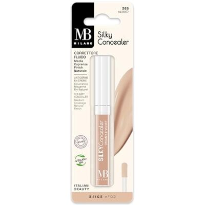 MB MILANO Vloeibare concealer BEIGE 02 Corrigeert en vermindert oneffenheden MB MILANO Vloeibare concealer BEIGE 02 Corrigeert en vermindert oneffenheden