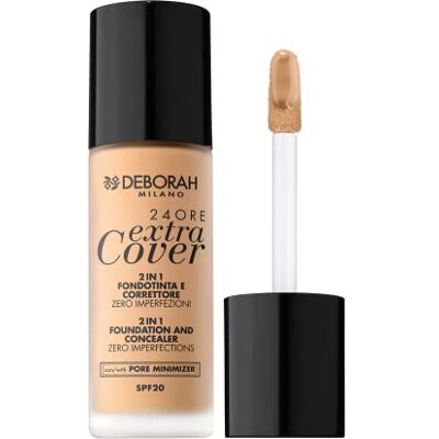 DEBORAH 24 Ore Extra Cover – 2-in-1 foundation en concealer spf20 n. 03 zand DEBORAH 24 Ore Extra Cover – 2-in-1 foundation en concealer spf20 n. 03 zand