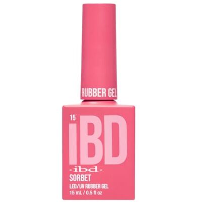IBD Rubber Gel Sorbet, 15 ml, gemaakt in de VS, hoogwaardige nagellak voor langdurige manicure en gladde nagels, led-/uv-nagellak IBD Rubber Gel Sorbet, 15 ml, gemaakt in de VS, hoogwaardige nagellak voor langdurige manicure en gladde nagels, led-/uv-nagellak