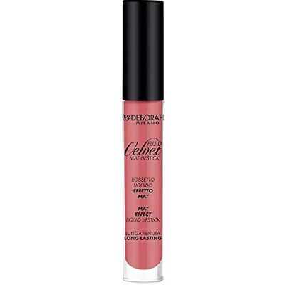 DEBORAH Fluid Velvet Lipstick N.02 Romantic Pink langdurig, met mengsel van gehydrateerde, zachte en fluweelzachte lipolie DEBORAH Fluid Velvet Lipstick N.02 Romantic Pink langdurig, met mengsel van gehydrateerde, zachte en fluweelzachte lipolie