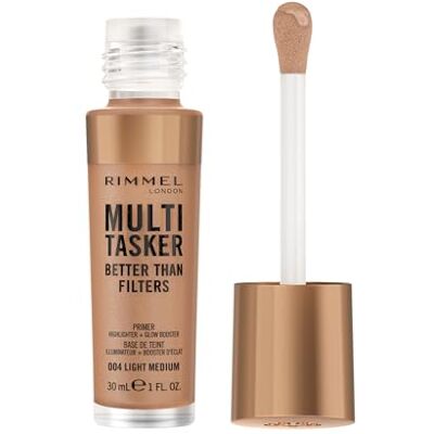 Rimmel Multi-Tasker Better Than Filters, 004 Light Medium, gezichtsprimer, glowbooster in highlighter, veganistische formule, vederlicht, anti-aging eigenschappen, 30 ml Rimmel Multi-Tasker Better Than Filters, 004 Light Medium, gezichtsprimer, glowbooster in highlighter, veganistische formule, vederlicht, anti-aging eigenschappen, 30 ml