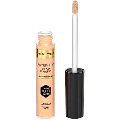 Max Factor Facefinity All Day Flawless Concealer, vloeibare concealer, veganistische formule, houdt tot 30 uur 010, 7,8 ml Max Factor Facefinity All Day Flawless Concealer, vloeibare concealer, veganistische formule, houdt tot 30 uur 010, 7,8 ml