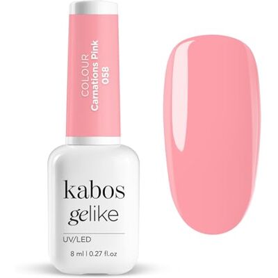 Kabos Gelike Hybride nagellak, roze, UV/LED, Carnation Pink Tiara, 8 ml Kabos Gelike Hybride nagellak, roze, UV/LED, Carnation Pink Tiara, 8 ml
