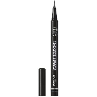 Bourjois Liner Feutre Slim Waterproof Eyeliner, Ultra Black IV, sterk gepigmenteerd, vlekt niet, sneldrogend, 1 ml Bourjois Liner Feutre Slim Waterproof Eyeliner, Ultra Black IV, sterk gepigmenteerd, vlekt niet, sneldrogend, 1 ml