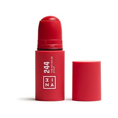 3ina MAKEUP The No Rules Stick 244 – rood – blush crème rood met hyaluronzuur – blush stick voor lippen en wangen – blush met natuurlijke en lichtgevende afwerking – veganistisch – zonder 3ina MAKEUP The No Rules Stick 244 – rood – blush crème rood met hyaluronzuur – blush stick voor lippen en wangen – blush met natuurlijke en lichtgevende afwerking – veganistisch – zonder