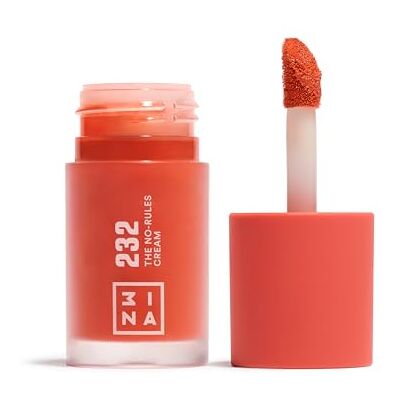 3ina MAKEUP The No-Rules Cream 232 – vloeibare blush koraalrood met zoete amandelolie – blush voor lippen en wangen – blush met natuurlijke en lichtgevende afwerking – veganistisch – zonder 3ina MAKEUP The No-Rules Cream 232 – vloeibare blush koraalrood met zoete amandelolie – blush voor lippen en wangen – blush met natuurlijke en lichtgevende afwerking – veganistisch – zonder