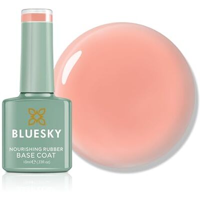BLUESKY Rubber Base Coat 10 ml Peach Glow BNR06, basislak voor nagels, versterkende gel basislaag voor 21 dagen manicure, led-uv-lamp vereist BLUESKY Rubber Base Coat 10 ml Peach Glow BNR06, basislak voor nagels, versterkende gel basislaag voor 21 dagen manicure, led-uv-lamp vereist