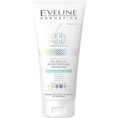 EVELINE COSMETICS Ceramides vochtinbrengende gelreiniger, 6 stuks, voor het verwijderen van make-up, zachte formule voor de gevoelige huid, verrijkt met ceramide en panthenol EVELINE COSMETICS Ceramides vochtinbrengende gelreiniger, 6 stuks, voor het verwijderen van make-up, zachte formule voor de gevoelige huid, verrijkt met ceramide en panthenol