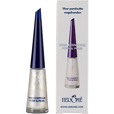 Herome Nail Contour Nagellak Posh & Pearl Verstevigende Nagellak voor chique parelmoerkleurige Nagelranden Laat het Nagelbed Langer lijken 10ml. Herome Nail Contour Nagellak Posh & Pearl Verstevigende Nagellak voor chique parelmoerkleurige Nagelranden Laat het Nagelbed Langer lijken 10ml.