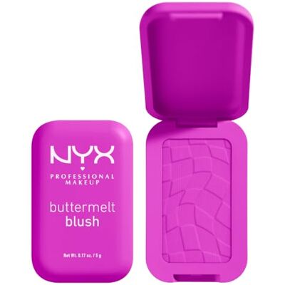 NYX PROFESSIONAL MAKEUP Blush in poeder, verrijkt met mangoboter, amandelboter en sheaboter Fondant textuur Veganistische formule Buttermelt Blush, Kleur: All The Butta NYX PROFESSIONAL MAKEUP Blush in poeder, verrijkt met mangoboter, amandelboter en sheaboter Fondant textuur Veganistische formule Buttermelt Blush, Kleur: All The Butta