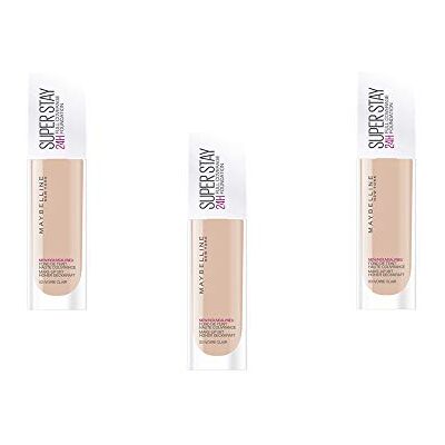 Maybelline New York Superstay 24H vloeibare foundation, 03 True Ivory, verpakking van 3 (3 x 30 ml) Maybelline New York Superstay 24H vloeibare foundation, 03 True Ivory, verpakking van 3 (3 x 30 ml)