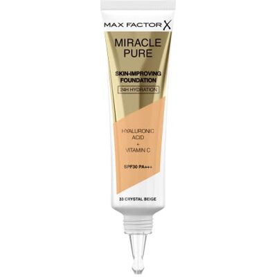 Max Factor Miracle Pure Foundation 33 Crystal Beige, 30 ml Max Factor Miracle Pure Foundation 33 Crystal Beige, 30 ml