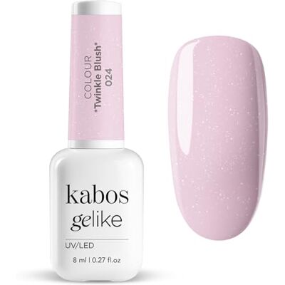 Kabos Gelike 024 Twinkle Blush Hybrid UV/LED nagellak, 8 ml Kabos Gelike 024 Twinkle Blush Hybrid UV/LED nagellak, 8 ml