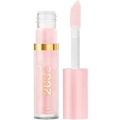 Max Factor 2000 Calorie Lip Glaze Rouge à lèvres brillant coloré avec effet volumisant, complexe nutritionnel avec hyaluronique et squalan, végétalien, Fb. 010 Cotton Candy, 4,4 ml Max Factor 2000 Calorie Lip Glaze Rouge à lèvres brillant coloré avec effet volumisant, complexe nutritionnel avec hyaluronique et squalan, végétalien, Fb. 010 Cotton Candy, 4,4 ml
