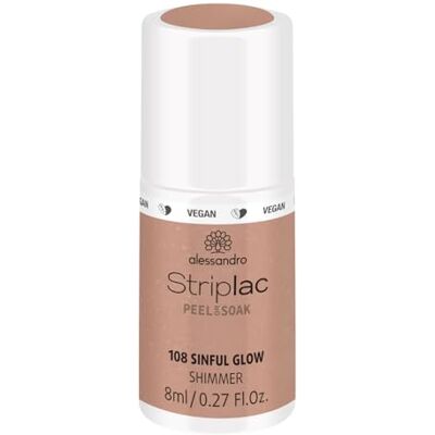 alessandro Striplac Peel or Soak Veganistisch Sinful Glow led nude briljant voor perfecte nagels in 15 minuten, 8 ml alessandro Striplac Peel or Soak Veganistisch Sinful Glow led nude briljant voor perfecte nagels in 15 minuten, 8 ml