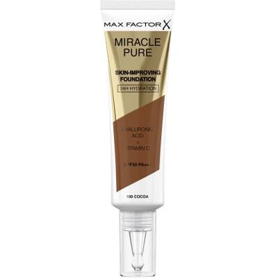 Max Factor Miracle Pure Skin-Improving Foundation SPF30 30 m 100 Cocoa Max Factor Miracle Pure Skin-Improving Foundation SPF30 30 m 100 Cocoa