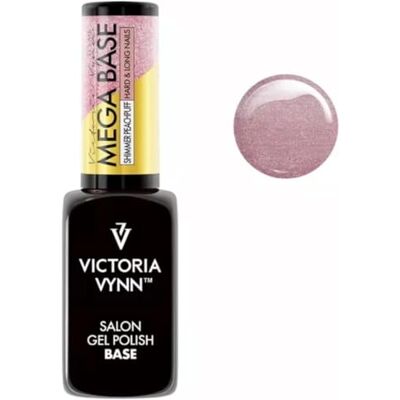 VICTORIA VYNN Mega Base Hybride gellak met UV-LED glitter voor sterke en lange nagels (Peachpuff glanzend, 8 ml) VICTORIA VYNN Mega Base Hybride gellak met UV-LED glitter voor sterke en lange nagels (Peachpuff glanzend, 8 ml)