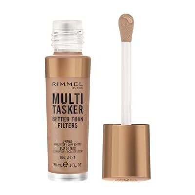 Rimmel Multi-Tasker Better Than Filters, 003 Light, gezichtsprimer, glowbooster in highlighter, veganistische formule, vederlicht, anti-aging eigenschappen, 30 ml Rimmel Multi-Tasker Better Than Filters, 003 Light, gezichtsprimer, glowbooster in highlighter, veganistische formule, vederlicht, anti-aging eigenschappen, 30 ml