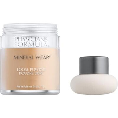 Physicians Formula Mineral Wear Loose Powder, los poeder met zachte mineralen en bescherming Spf 16, lichte formule, natuurlijke romige tint Physicians Formula Mineral Wear Loose Powder, los poeder met zachte mineralen en bescherming Spf 16, lichte formule, natuurlijke romige tint