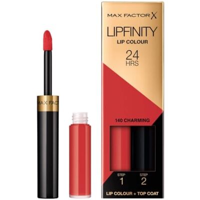 Max Factor Lipfinity Lip Colour 2-step Long Lasting lippenstift 140 Charming Max Factor Lipfinity Lip Colour 2-step Long Lasting lippenstift 140 Charming