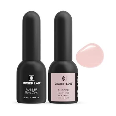 DIDIER LAB Premium Rubber Base Coat Nagellak, semi-permanent, Rubber en Rubber Milky Pink – semi-permanente nagellak – UV-gellak DIDIER LAB Premium Rubber Base Coat Nagellak, semi-permanent, Rubber en Rubber Milky Pink – semi-permanente nagellak – UV-gellak
