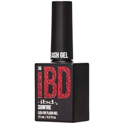 IBD Flash Gel Sunfire 15 ml, gemaakt in de VS, reflecterende led-/uv-nagellak met glitter, voor duurzame manicure en fonkelende nagels IBD Flash Gel Sunfire 15 ml, gemaakt in de VS, reflecterende led-/uv-nagellak met glitter, voor duurzame manicure en fonkelende nagels
