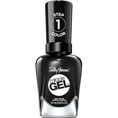 Sally Hansen Miracle Gel nagellak in 2 stappen, lange houdbaarheid tot 14 dagen, 460 Blacky O, 14,7 ml (1 stuk) Sally Hansen Miracle Gel nagellak in 2 stappen, lange houdbaarheid tot 14 dagen, 460 Blacky O, 14,7 ml (1 stuk)