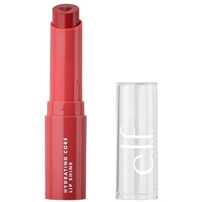 e.l.f. Hydrating Core Lip Shine, revitaliserende en voedende lippenbalsem, heldere getinte lippenstift, vrolijk e.l.f. Hydrating Core Lip Shine, revitaliserende en voedende lippenbalsem, heldere getinte lippenstift, vrolijk