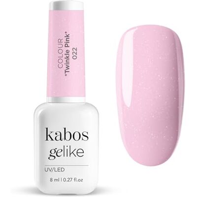 Kabos Gelike 022 Twinkle Pink Hybrid UV/LED nagellak, 8 ml Kabos Gelike 022 Twinkle Pink Hybrid UV/LED nagellak, 8 ml