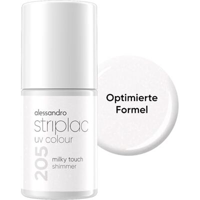 alessandro Striplac Milky Touch Shimmer UV-nagellak, dekkend en krasbestendig tot 15 dagen, eenvoudig aan te brengen, zachte vachttechnologie, veganistisch, wit, 6,5 ml alessandro Striplac Milky Touch Shimmer UV-nagellak, dekkend en krasbestendig tot 15 dagen, eenvoudig aan te brengen, zachte vachttechnologie, veganistisch, wit, 6,5 ml