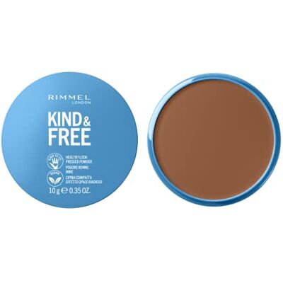 Rimmel Kind + Free Natural Finish geperst poeder, Deep 050 Rimmel Kind + Free Natural Finish geperst poeder, Deep 050