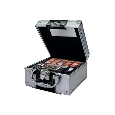 bonvoyage , Make-upset voor dames, voor ogen, lippen en gezicht, met oogschaduw, lippenstift, highlighter, bronzer en meer, accessoires inbegrepen, Travel in Colour bonvoyage , Make-upset voor dames, voor ogen, lippen en gezicht, met oogschaduw, lippenstift, highlighter, bronzer en meer, accessoires inbegrepen, Travel in Colour