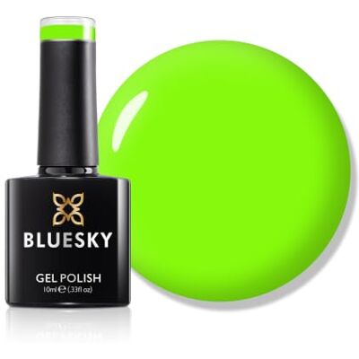 BLUESKY Gel Nail Polish 10ml, Kiwi Surge GRC24, Neon Green Gel Nail Polish for 21 Day Manicure, Requires Curing Under LED UV Nail Lamp BLUESKY Gel Nail Polish 10ml, Kiwi Surge GRC24, Neon Green Gel Nail Polish for 21 Day Manicure, Requires Curing Under LED UV Nail Lamp