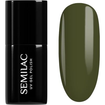 Semilac Baobab Green Hybrid 421 UV-nagellak, 7 ml, Into Her Nature collectie Semilac Baobab Green Hybrid 421 UV-nagellak, 7 ml, Into Her Nature collectie