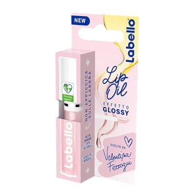Labello Lip Oil Glanseffect Glossy Shine 5,5 ml, volumineuze en hydraterende lipgloss, lippenolie met 100% natuurlijke oliën van oorsprong, lipgloss voor zachte lippen Labello Lip Oil Glanseffect Glossy Shine 5,5 ml, volumineuze en hydraterende lipgloss, lippenolie met 100% natuurlijke oliën van oorsprong, lipgloss voor zachte lippen
