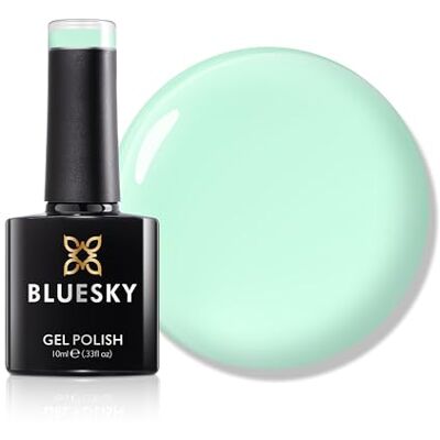 BLUESKY Gelnagellak, 10 ml, Jelly Mint SS2605, groene gelnagellak voor 21 dagen manicure, vereist uitharding onder led-uv-nagellamp BLUESKY Gelnagellak, 10 ml, Jelly Mint SS2605, groene gelnagellak voor 21 dagen manicure, vereist uitharding onder led-uv-nagellamp