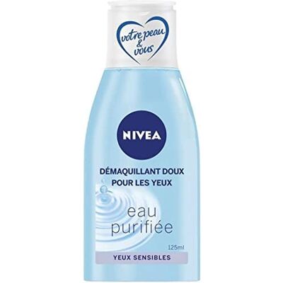 NIVEA Zachte oogmake-up remover Reinigt zacht, verstevigt de huid en hydrateert Gezuiverd water, glycerine en hyaluronzuur Veganistische formule Voor gevoelige ogen 125 ml NIVEA Zachte oogmake-up remover Reinigt zacht, verstevigt de huid en hydrateert Gezuiverd water, glycerine en hyaluronzuur Veganistische formule Voor gevoelige ogen 125 ml