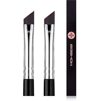 EIGSHOW 2 stuks Kabuki hoek make-up kwasten voor wenkbrauwen, oogpoeder, foundation, beauty cosmetische tool (E835) EIGSHOW 2 stuks Kabuki hoek make-up kwasten voor wenkbrauwen, oogpoeder, foundation, beauty cosmetische tool (E835)