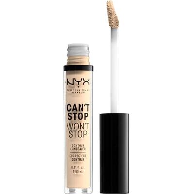 NYX PROFESSIONAL MAKEUP Can't Stop Won't Stop Contour Concealer, tegen donkere kringen, corrector, contouring, houdt 24 uur, waterbestendig, matte afwerking, vegan formule, tint: CSWSC01 Bleek NYX PROFESSIONAL MAKEUP Can't Stop Won't Stop Contour Concealer, tegen donkere kringen, corrector, contouring, houdt 24 uur, waterbestendig, matte afwerking, vegan formule, tint: CSWSC01 Bleek