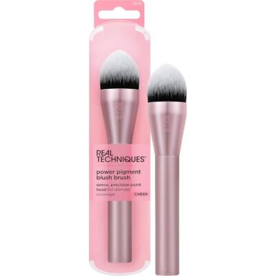 REAL TECHNIQUES Power Pigment Blush Makeup Brush, 1 Count Nauwkeurige kleur met vloeibare blushkwast voor gericht mengen, dichte make-upkwast REAL TECHNIQUES Power Pigment Blush Makeup Brush, 1 Count Nauwkeurige kleur met vloeibare blushkwast voor gericht mengen, dichte make-upkwast