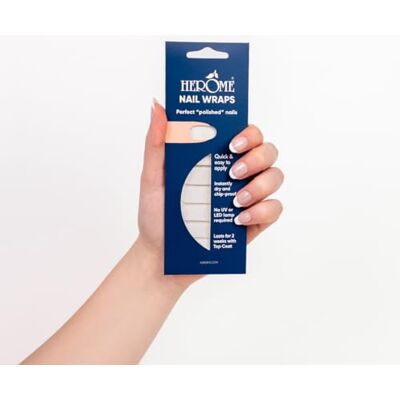 Herome Nail Wraps French Manicure Clear Nagelstickers Nail Art Zonder Droogtijd 2 x 10 Stickers Cadeau Nail Art Stickers Nagellak Stickers Herome Nail Wraps French Manicure Clear Nagelstickers Nail Art Zonder Droogtijd 2 x 10 Stickers Cadeau Nail Art Stickers Nagellak Stickers