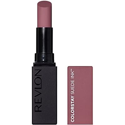 REVLON , ColorStay Suede Ink, lippenstift, matte afwerking, levendige kleur, verzorgende en veganistische formule, verrijkt met vitamine E, nr. 012 Power Trip, 2,55 g REVLON , ColorStay Suede Ink, lippenstift, matte afwerking, levendige kleur, verzorgende en veganistische formule, verrijkt met vitamine E, nr. 012 Power Trip, 2,55 g